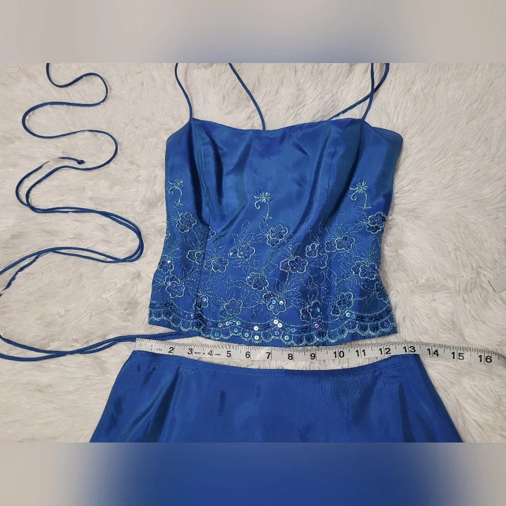 Vintage Y2K two piece formal prom dress - Picture 7 of 9